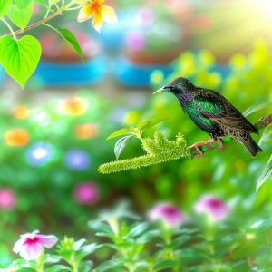 Étourneau dans le jardin : un invité surprenant !